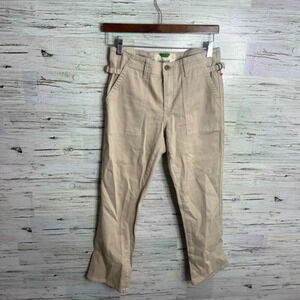 Anthropologie khaki tan pants cropped size  26